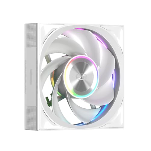 Image of PCCOOLER F7 X120 ARGB PC Fan, Wireless Daisy Chain, 3000RPM Extreme Cooling | Universal Motherboard Sync, 3-Level Fan Speed, Tool-free Installation, ARGB Control, 28mm Thickened Blades, 83CFM DBB Durable