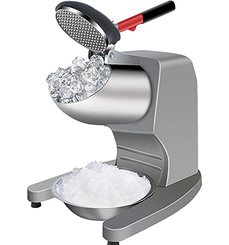 Okf Ice Shaver Prevent Splash Electric Three Blades Snow Cone Maker Stainless Steel Shaved Ice Machine 286Lbs/Hr Home And Commercial Ice Crushers #TOP8