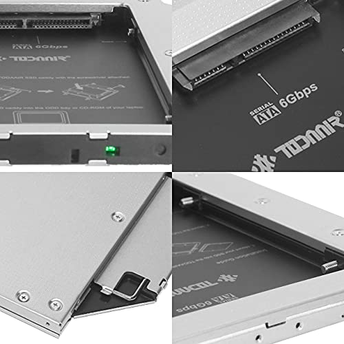 Todaair Computer Hard Drive Enclosures For Cd/Dvd Rom|9.5Mm|Sata To Sata|2Nd Ssd Hdd|Hard Drive Caddy|Macbook Pro|Compatible With All Systems|All Brands Laptops thumb #2