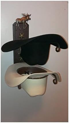 Cowboy Hat Holder Double with Moose CT American Made