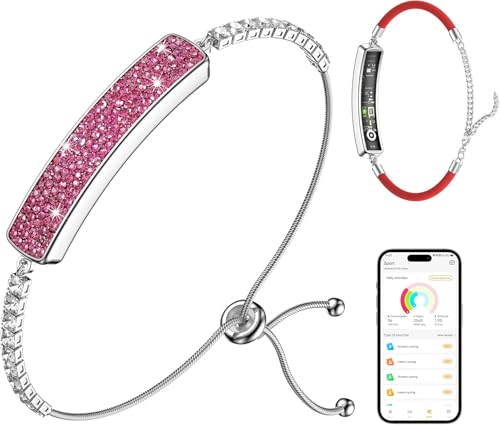 RIFESI Smart Bracelet for Women,Daily Fitness Activity Tracker/Heart Rate Tracking/Sleep Tracking/Step Counter,1ATM Waterproof,Multiple Sport Modes, Fitness Tracking Wearable with Free App, 2 Bands