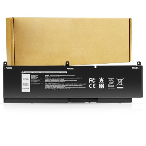 Futurebatt PKWVM Laptop Battery Replacement for Dell Precision 7550 7560 7750 7760 Mobile Workstation P44E P93F P44E001 P44E002 P93F001 P93F002 C903V CR72X 0CR72X 0447VR 068N03 17C06 453-BBCQ