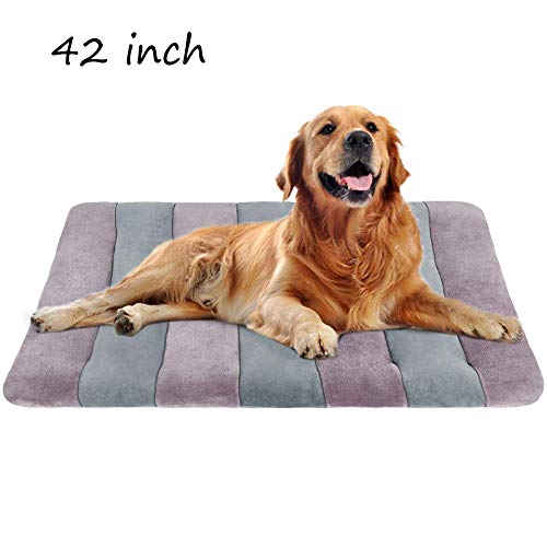JoicyCo Dog Bed Large Crate Bed Mat 42" Pet Beds Washable Anti-Slip Bottom