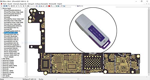 ZXW Dongle with Installation Training (English Version 2.6, 2018) USB Tool PCB Layout Schematic Pad Drawing Diagram for Latest iPhone, iPad, Samsung, Troubleshooting Micro Soldering Repair Work