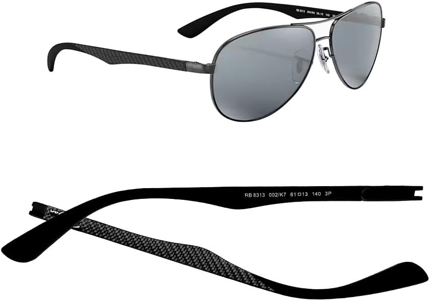 Temple Arms Replacement For RB8313 Sungalsses Eyeglasses Carbon Fiber 8313M
