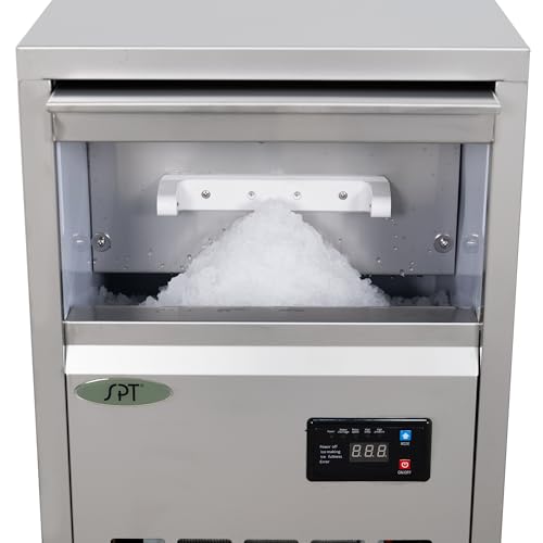 Image of SPT SZB-42 88-lb Automatic Flake Ice Maker in Stainless Steel with Inline Water Filter