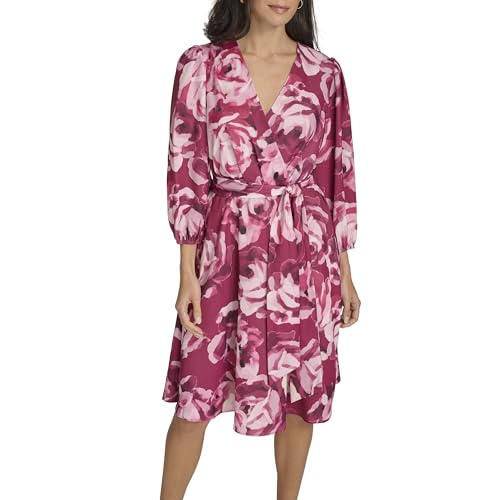 Calvin Klein Women's Long Sleeve Belted Casual Collared Aline Dress2