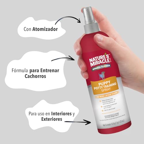 Image of Nature's Miracle Advanced Platinum Puppy Potty Training Spray, 16 Ounces, Dog Training Aid (Pack of 12)