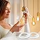 6 Stück Schraubring für Lampenfassung E14 Lampenschirm Ring 28mm Lampenschirm Halterung Reduzierring Schraubring Kunststoff Weiß für Tischlampe Deckenleuchten