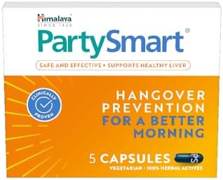 Himalaya PartySmart, 5 capsules |Prevents hangover & helps support liver. Herbal solution, safe, effective & clinically proven