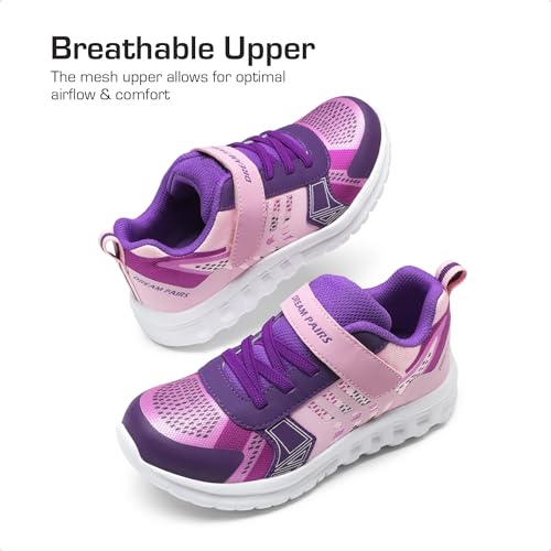 Dream Pairs Girls Boys Shoes Kids Tennis Ez-Ons Quicksteps School Sneakers Breathable Running Athletic Shoes,Size 13 Little Kid,Pink/Purple,Kd18002K thumb #2