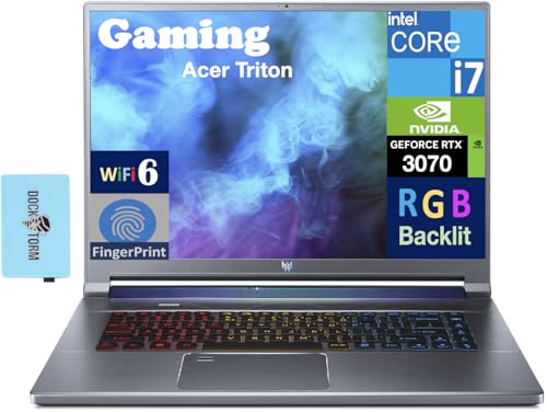 Image of acer Triton 500 SE-16 Gaming Laptop 16.0 inch IPS WQXGA Display (Intel i7-11800H, 32GB DDR4, 4TB PCIe SSD, RTX 3070, 3-Zone RGB KB, Fingerprint, WiFi 6, Win 11 Home) Bundle with DKZ Hub