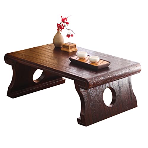 Table Basse Tatami pour Balcon et Baie Vitrée en Bois Massif 90x