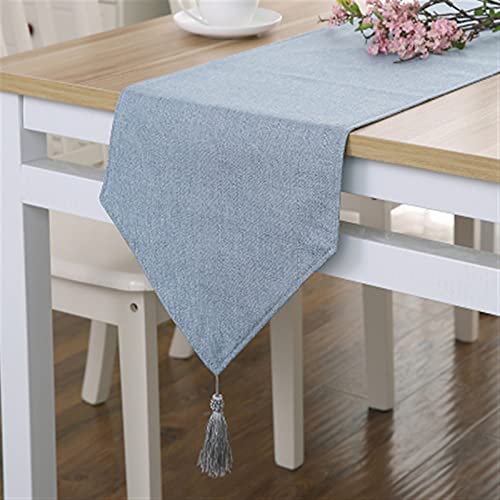 Runner moderna moda maneira sólida cabeça de caneca de caixa de casamento do casamento da carva da mesa da mesa da mesa da mesa da mesa fatto à mão (cor: Azul, tamanho: 30 x 240 mm)