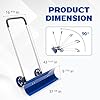 Idzo Efficient Snow Pusher, Snow Plow Shovel with 37-Inch Reversible and Bi-Directional Angled Blade, Snow Shovel with Wheels & Convenient 90 Degree Handle for Driveways, Sidewalks, Ice Hockey Rinks