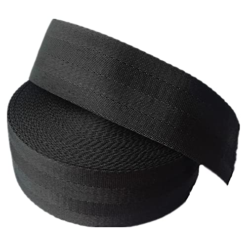Sangle en polypropylène noir 25 mm x 18 m pour réparation de sac à dos