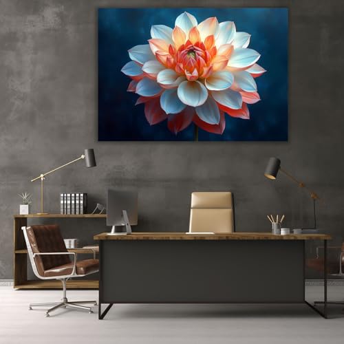 Affiches murales fleurs orange salon affiche moderne chic