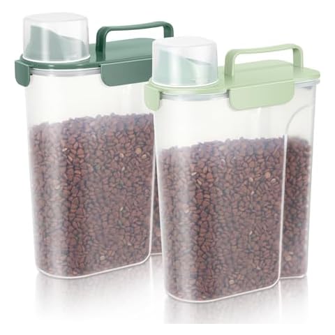 LEAWALK 5-7Lbs Large Cat Food Storage Container Cover