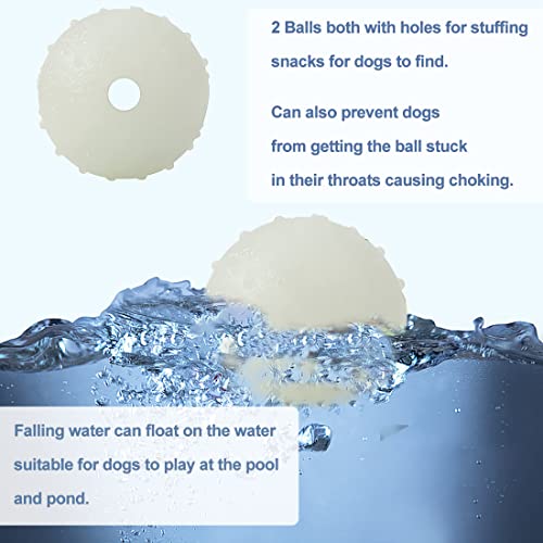 Tuluto 2 Pcs Dog Ball, Light Up Dog Ball Glow In The Dark, Interactive Dog Chew Toy, Waterproof & Floats, Durable Tpr Light Weight, Pack Of 2, 1 Small(2In) And 1 Large(2.5In) For Small And Large Dogs #TOP5