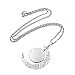 Ailiessy Hollow Crescent Moon Wolf Necklace Pendant Stud Earrings Vintage Time Gemstone New Moon Charm Bracelets for Women Trendy Christmas Jewelry Set(05)