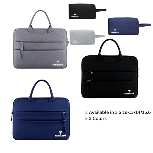 Image of Tabelito Basic 14 Inch Laptop Bag Sleeve Cover with Box for 14-inch laptops HP /Dell /Accer /Apple /Asus /Lenovo /Ultrabook /Razer Etc.Grey 14 INCH