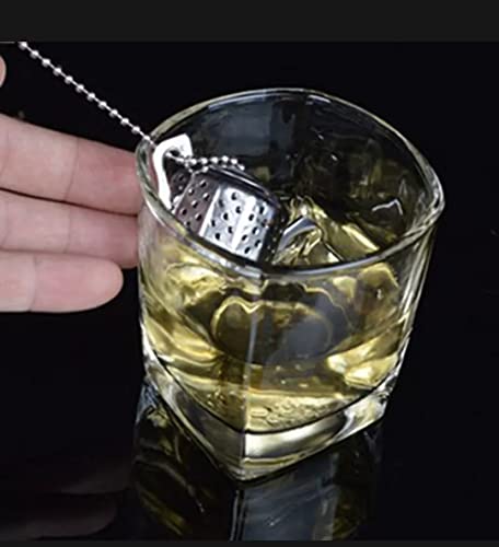 Nature Blossom 2 Pack Cute Stainless Steel Teapot Loose Leaf Tea Infuser With Drip Trays, Spoon & Soft Cleaning Brush, Spice Drink Strainer Herbal Filter For Mug + Silk Organza Bag As Gift, Silver #TOP7