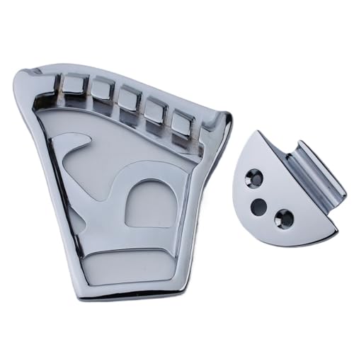 Ric-ken エレキギター用 プルプレート ブリッジ 6弦 12弦 エレキギターアクセサリー交換用 クロームカラー(6 strings)