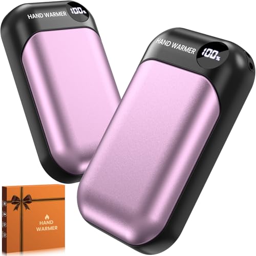 Calentador de Manos Recargable 2 en 1, Calienta Manos Electrico Duración hasta 9 Horas, Calientamanos con 4 Modos 40-55°C, Ideal para Deportes al Aire Libre/Golf/Camping/Regalo(púrpura)