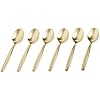 GRAEWE Espresso Demitasse Spoons Gold Plated 6 Pieces