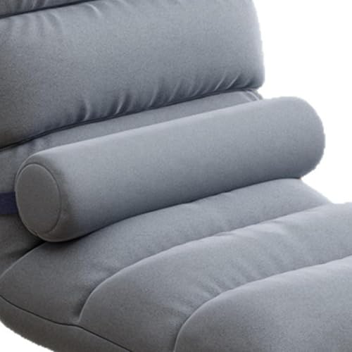 Fauteuil de sol avec dossier inclinable réglable gris Gralara - 5