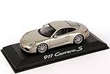 Porsche 911 Carrera S Farbe: Platinum Silver Metallic 1:43 Modellauto