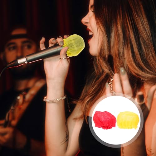 Abaodam 200Pcs Capas De Microfone Descartáveis ​​Capas De Pára-Brisas De Microfone Não Tecido Elásti