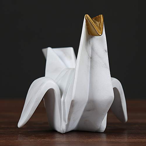 Figurine nordique peinte à la main style origami géométrique - 3
