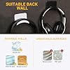 huoanpo 4 Pack Headphone Hook - Strong Adhesive Desktop and Wall Mount Headphone's Holder | Gaming Headphone Hooks, Universal Under-Desk Headphone' Holder Weighs 2.2 LBS (Black, White) #5