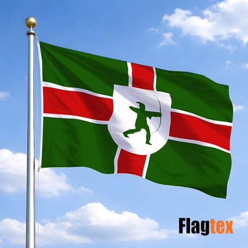 Bandera de Nottinghamshire grande Flagtex de tela resistente al viento 2