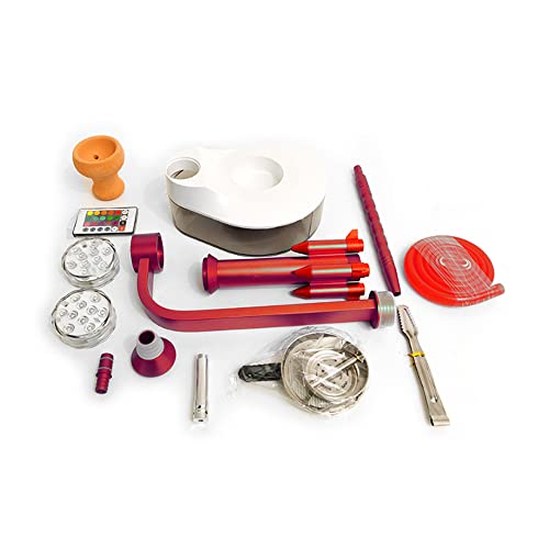 Komplettes Shisha-Set, modernes Shisha-Kit in Raketenform mit Zwei LED-Leuchten, Fernbedienung, Shisha-Kopf, Schlauch… – Bild 4