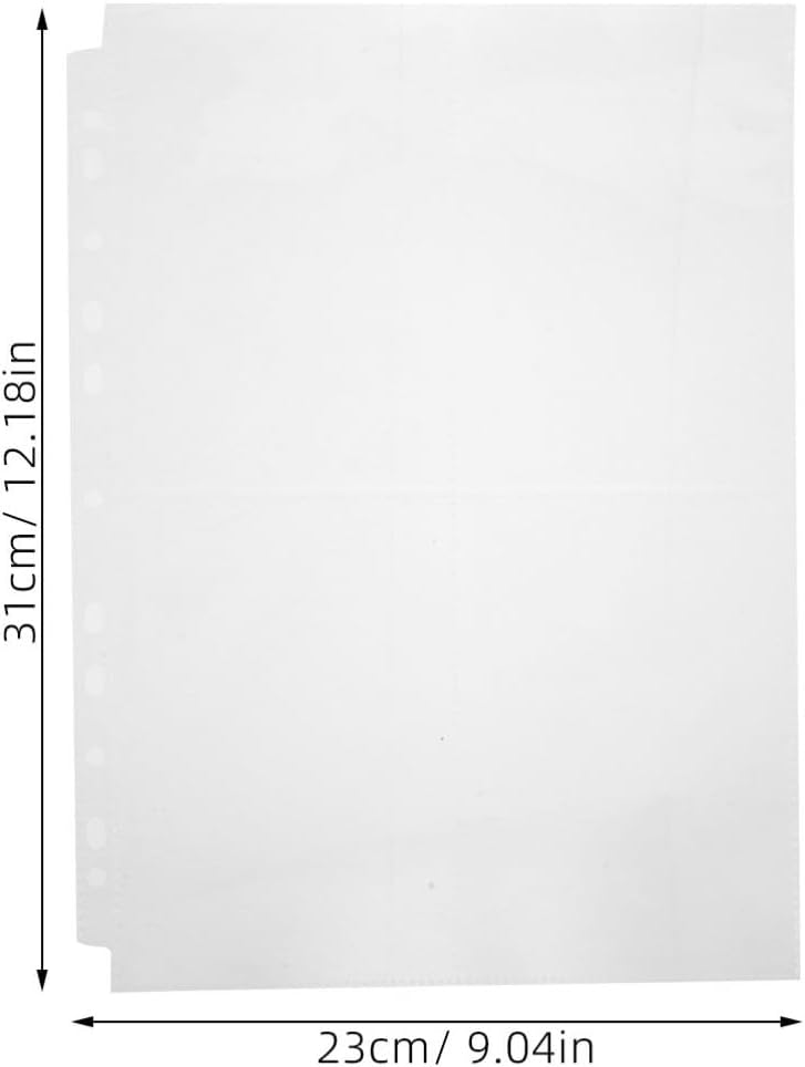 UPKOCH 60pcs Double-Sided Photo Sleeves Postcard and Photo Protectors Album Inserts for Family Pictures Scrapbooking and Storage