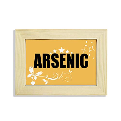 Arsenic Élément Chimique Cadre en Bois Peint Artisanal