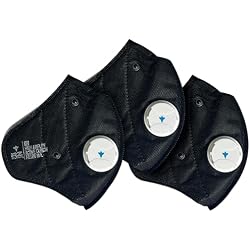 RZ Mask - F3 Active Carbon Replacement Filters (3 Pack) 99.9% Filtration Efficiency, 50% Better Breathability, 3 Sizes