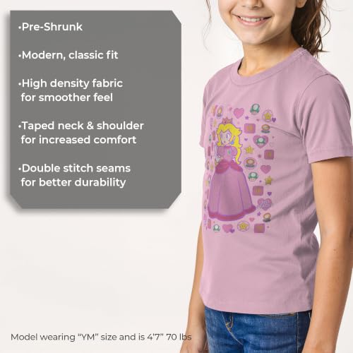 Image of Nintendo Girl's Peachtone T-Shirt, Small, Pink