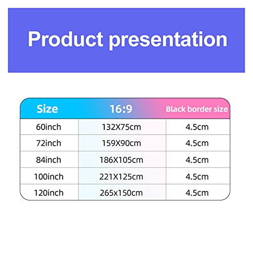 Écran de projection extérieur 100 pouces toile pliante 3D HD 16:9 - 6
