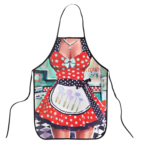 Cosysparks Delantal divertido de cocina, delantales graciosos delantal cocina mujer divertido delantal cocina divertido delantal de barbacoa regalo de la mujer