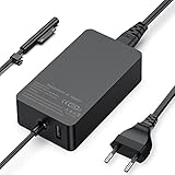✅[Spezifikation] --Eingang: AC 100-240V 50/60 Hz (universal)；Ausgang: 65W 15V 4A, USB-Anschluss: 5V 1A 5W. 65W Surface Pro Stromquellen-Ladegerät für Surface Pro X Ladegerät,Surface Pro 8, Ladegerät Surface Pro 7 Ladegerät, Surface Pro 6 Ladegerät, Surface Pro 5 Ladegerät, Surface Pro 4 Ladegerät, Surface Pro 3 Ladegerät, Surface GO Ladegerät, Surface Laptop Ladegerät, Surface Laptop4/3/2/1 Ladegerät, Surface Book Ladegerät, Surface Book2 Ladegerät
