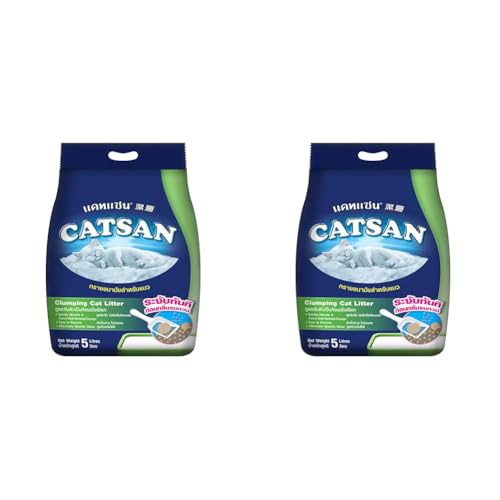 Image of Catsan 100% Natural Clumping Cat Litter, 5l (4.2 kg) (Pack of 2)