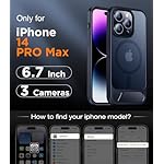 Temdan Magnetic Compatible with iPhone 14 Pro Max Case, [Built-in Invisible Kickstand][Compatible with MagSafe] [Military Grade Shockproof] Slim Translucent Matte Phone Case for iPhone 14 Pro Max 6.7" - Image 2