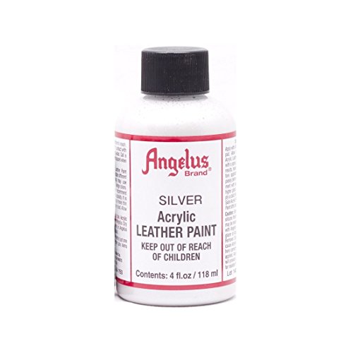 Angelus Acrylic Leather Paint Silver 4oz