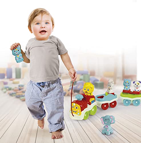 Juego para niño de 1 año interactivo Clementoni con tren eléctrico remolcable 7
