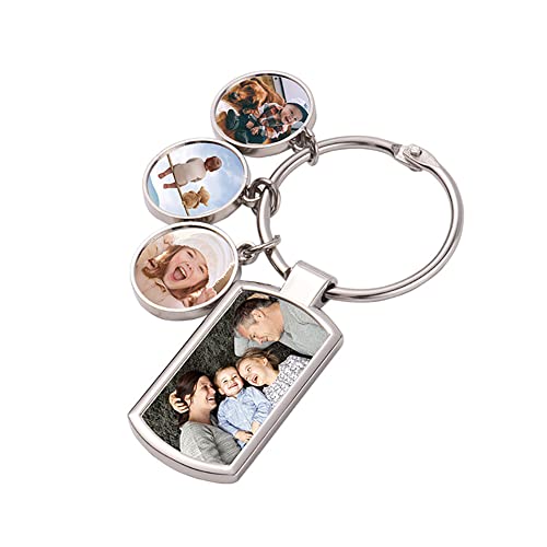 Sublimation Blank Keychain Transfer Keychain Picture Frame Keychain Metal Keyrings Memorial Gifts For Family Lover #TOP4