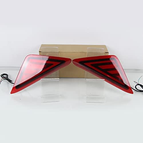 2 Peças Led Retrovisor Bumper Refletor Luz De Condução Luz De Aviso De Freio Stop Light Para Toyota