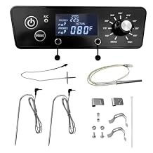 Digital Thermostat Control Board Kit Fit for Pit Boss PBV3P1 PBV4PS1 PBV5P1 Series Vertical Smoker, Digital Thermostat Panel with Meat Probes, Temp Sensor & Ignition Hot Rod